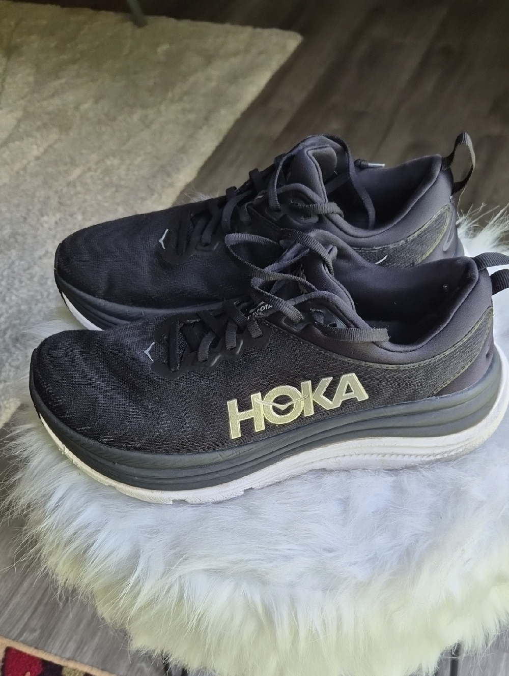 Hoka Women's Gaviota 5 Black Sneakers Size 9B